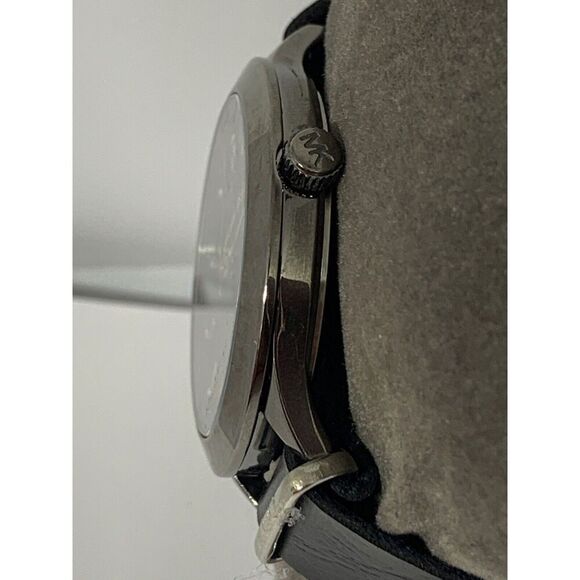 Michael Kors MK3537 Unisex Leather Analog Gray Dial Genuine Wrist Watch GE185 - Picture 3 of 11